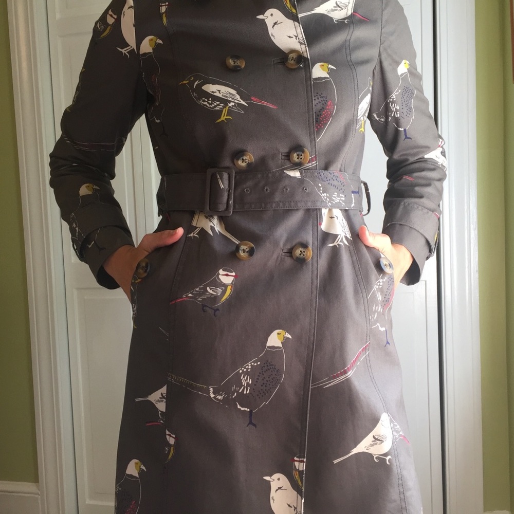 Boden bird trench coat